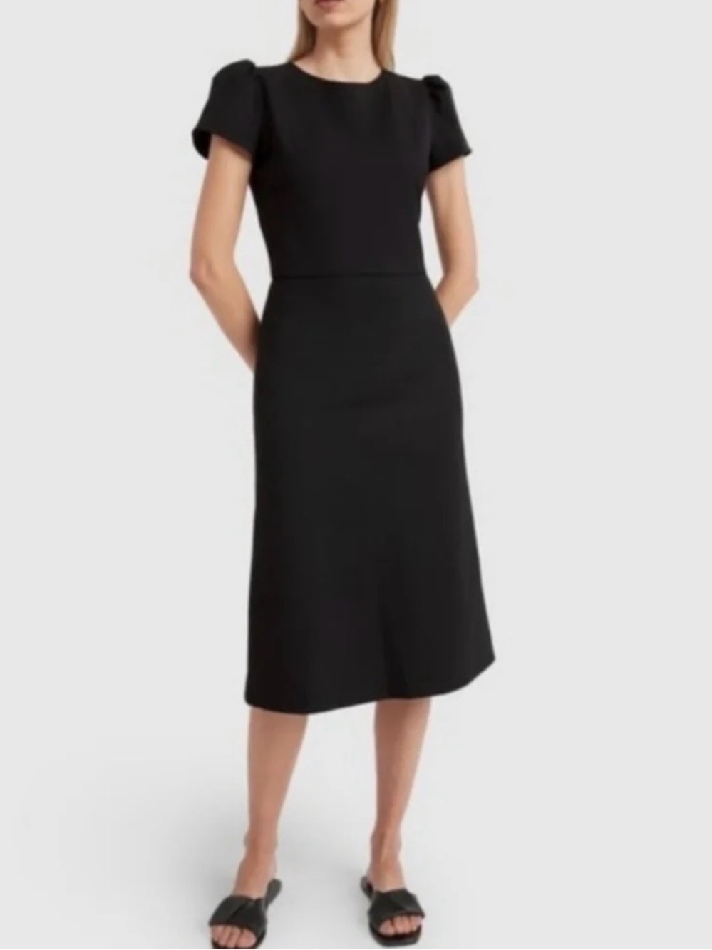 G. Label Goop Ficchi Puff Sleeve Cut Out Back Midi Dress 4